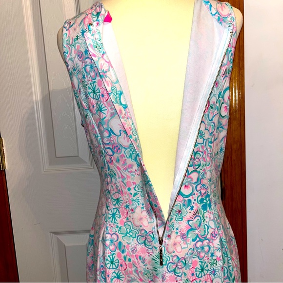 Lilly Pulitzer Kinsey Dress Sleeveless Fit and Flare in Resort White Love Bug - Picture 10 of 14